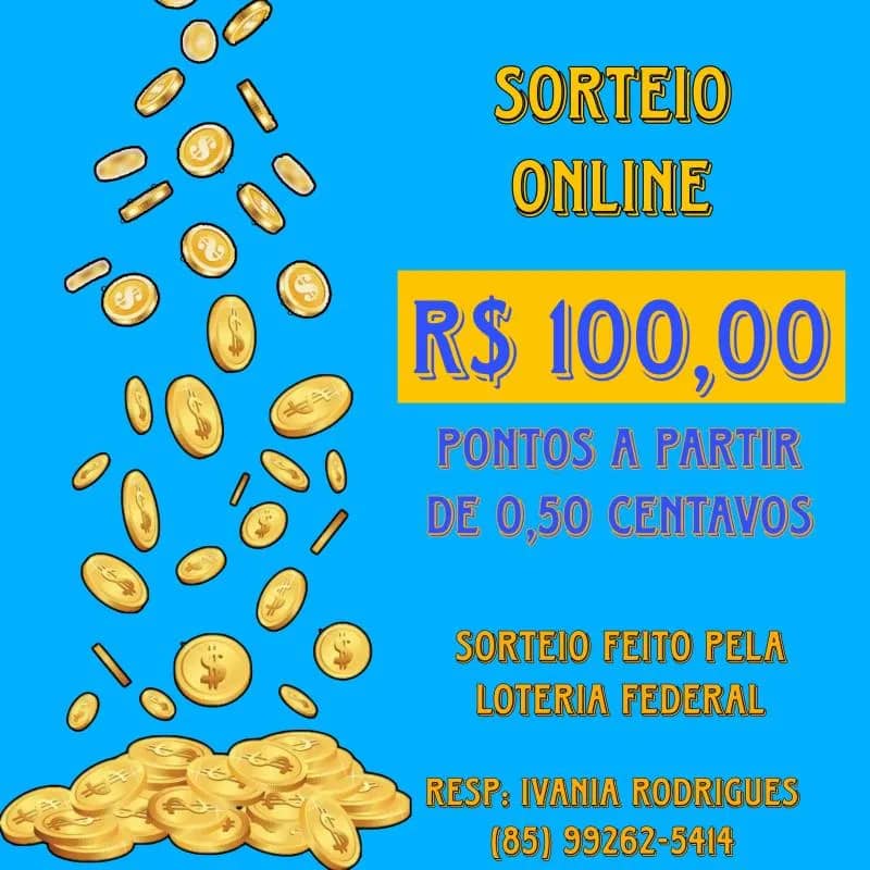 Imagem da campanha Sorteio de 100,00