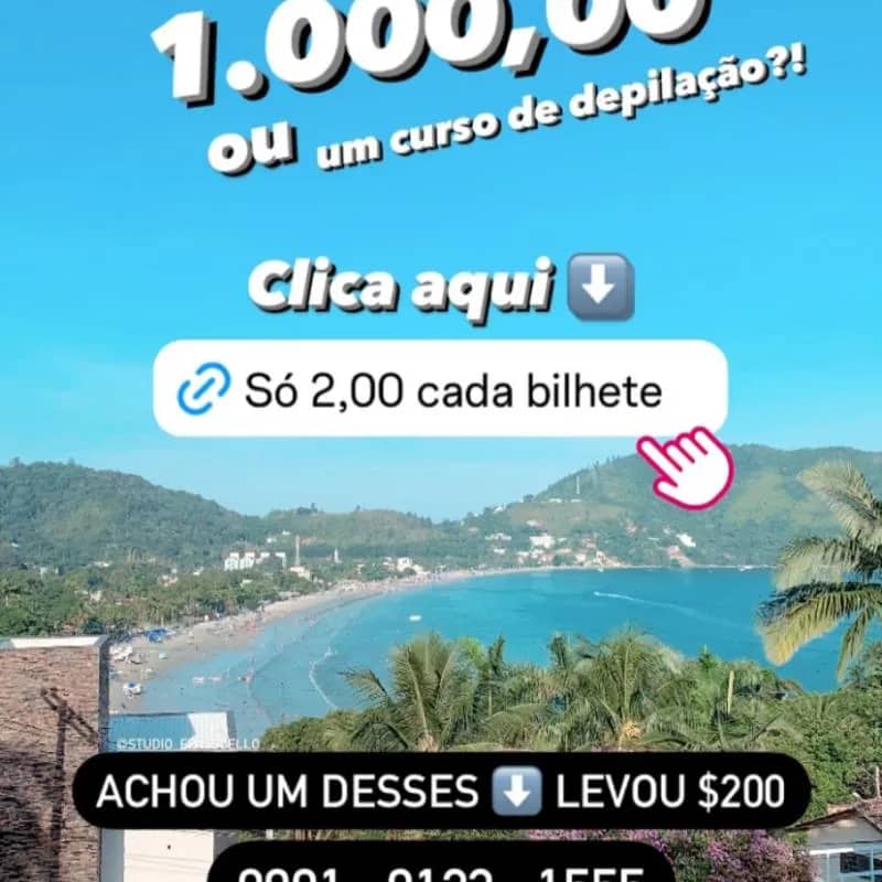 Imagem da campanha Curso Depilação ou R$1.000 no Pix