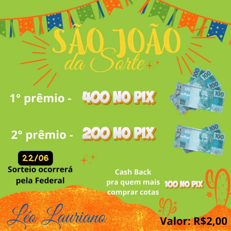 Imagem da campanha São João da Sorte.