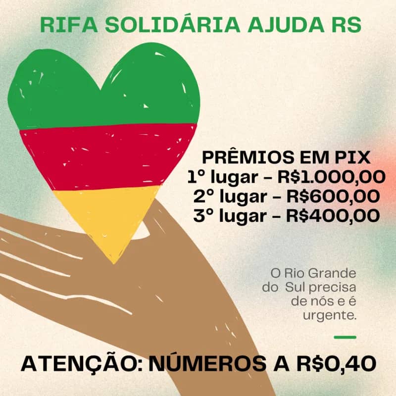 Imagem da campanha Ajuda RS 💛❤️💚