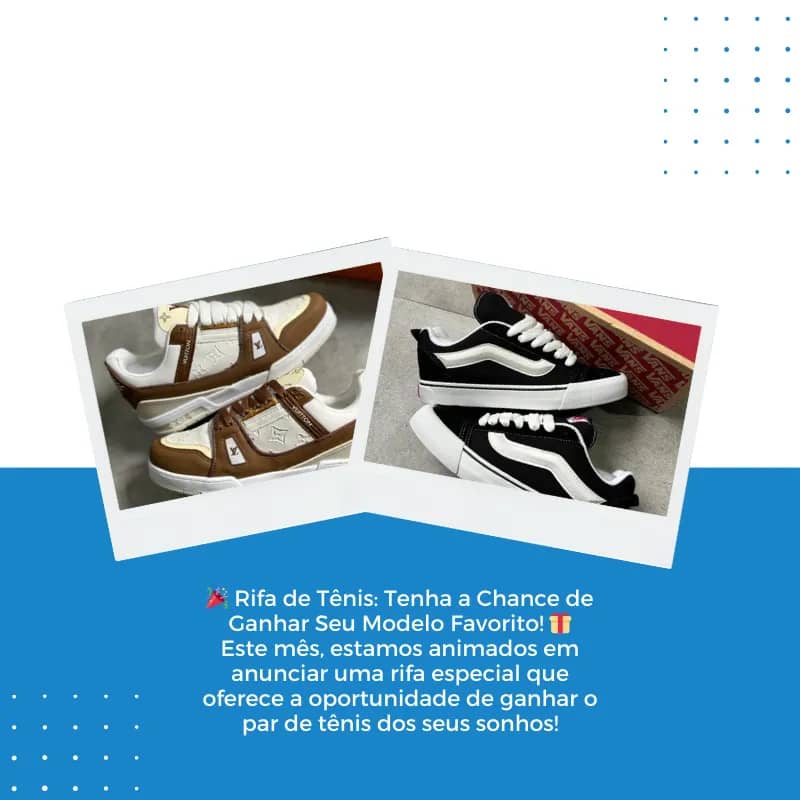 Imagem da campanha "Calce a Sorte: Rifa de Tênis Exclusiva!"