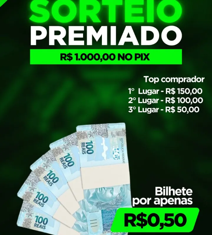 Imagem da campanha Tenta a sorte R$1000 mil no Pix