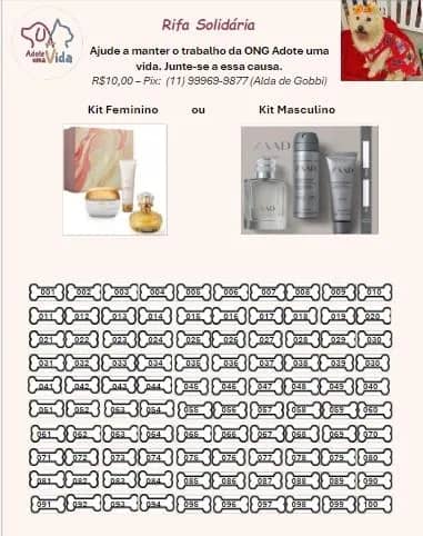 Imagem da campanha Ajude a ONG Adote uma vida a manter sua operação