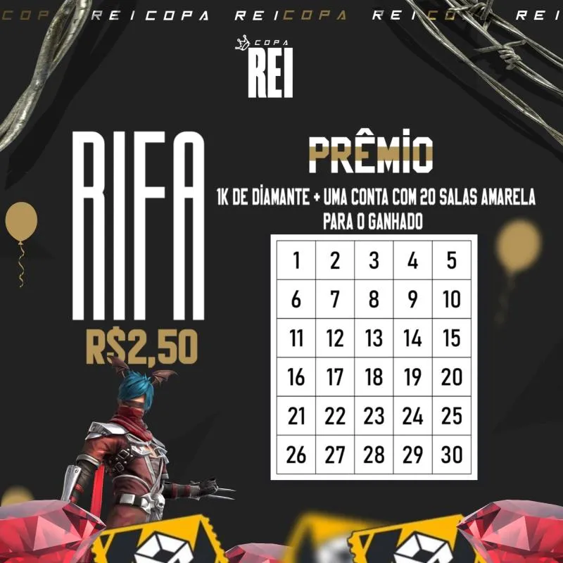 Imagem da campanha RIFA FREEFIRE