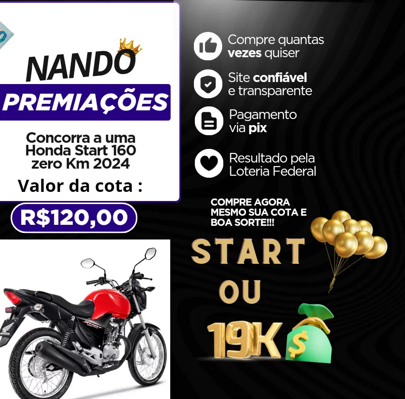 Imagem da campanha Honda Start 160 2024 Zero Km ou 19k no pix