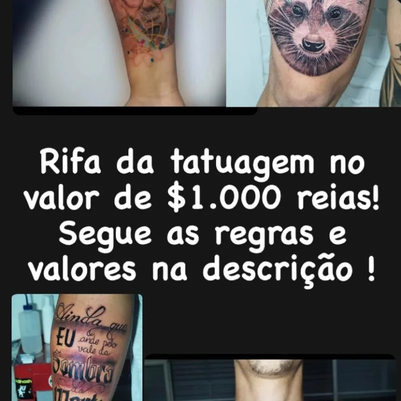 Imagem da campanha Rifa da tatoo de $1.000