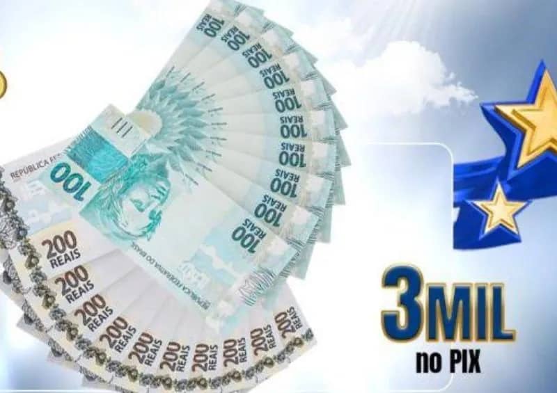 Imagem da campanha 3 mil no seu pix