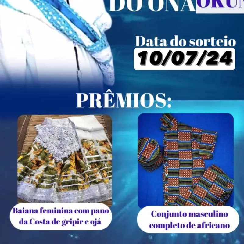 Imagem da campanha Rifa do Onã Okún