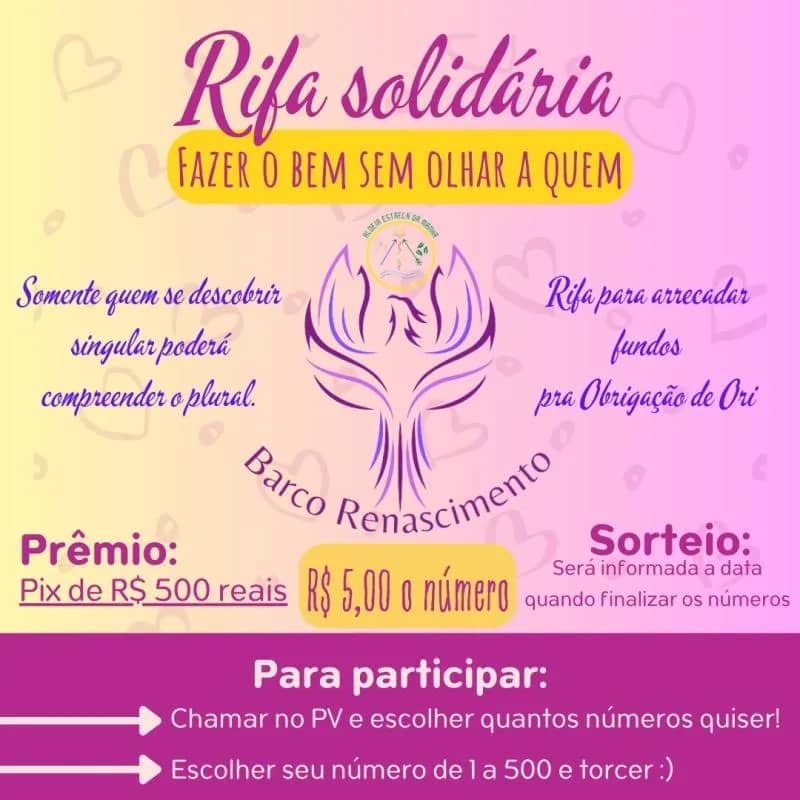 Imagem da campanha Barco Renascimento