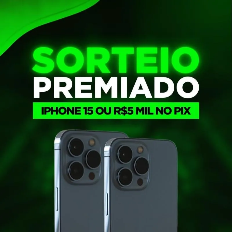 Imagem da campanha iPhone 15 ou 5 mil