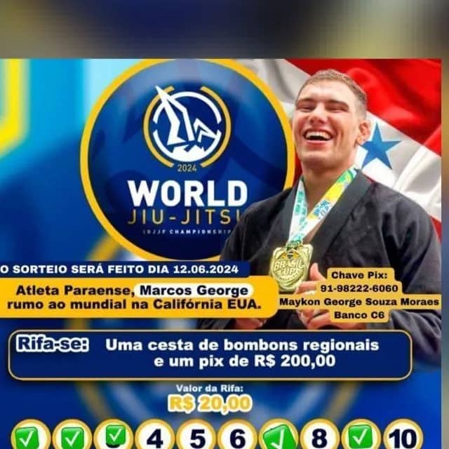 Imagem da campanha Rifa Mundial de Jiu-Jitsu