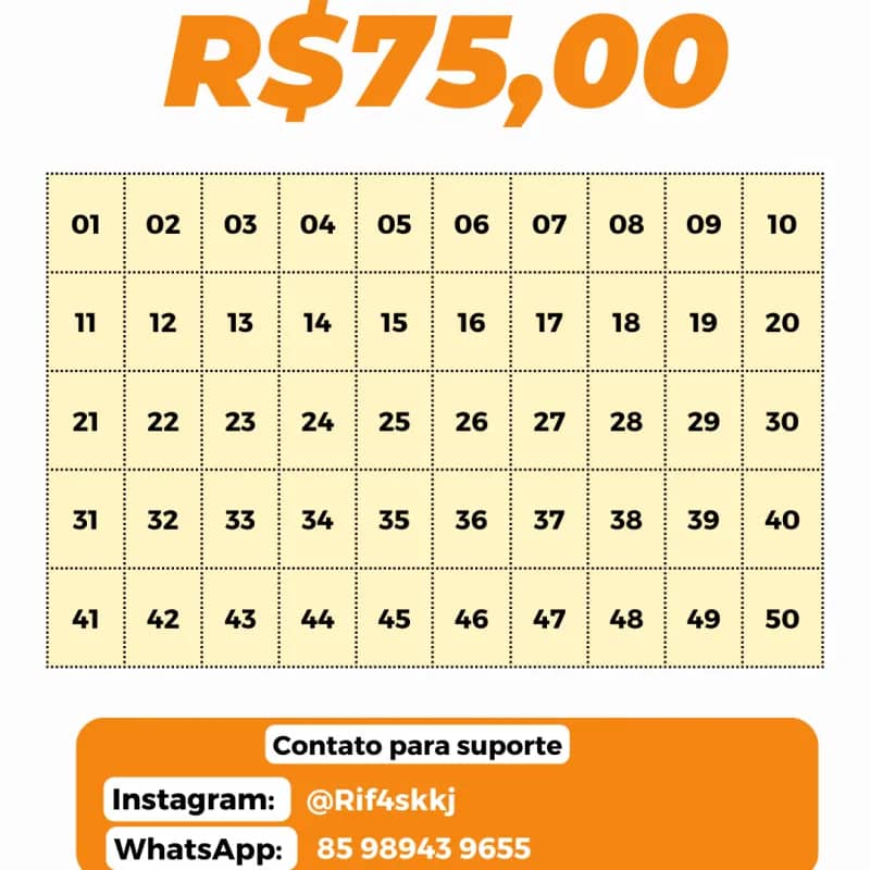 Imagem da campanha Rifa de R$75