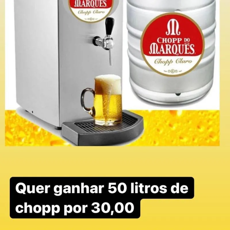 Imagem da campanha 50 litros de chopp
