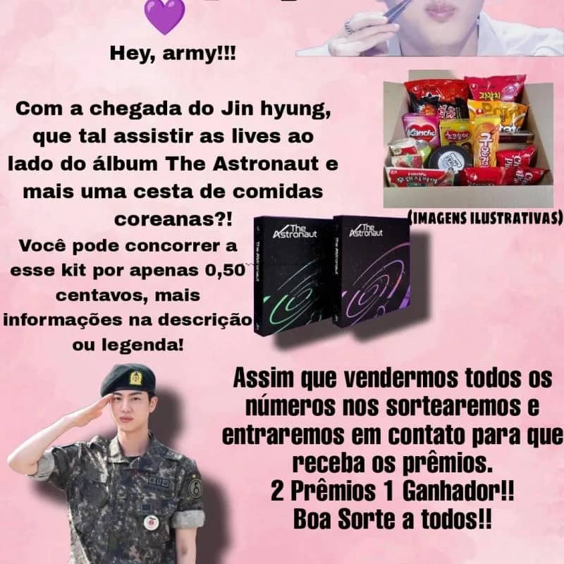 Imagem da campanha Volta do Jin Hyung 💜