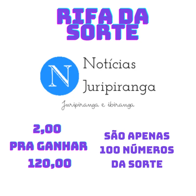 Imagem da campanha Rifa da Sorte Grupo Notícias de Juripiranga