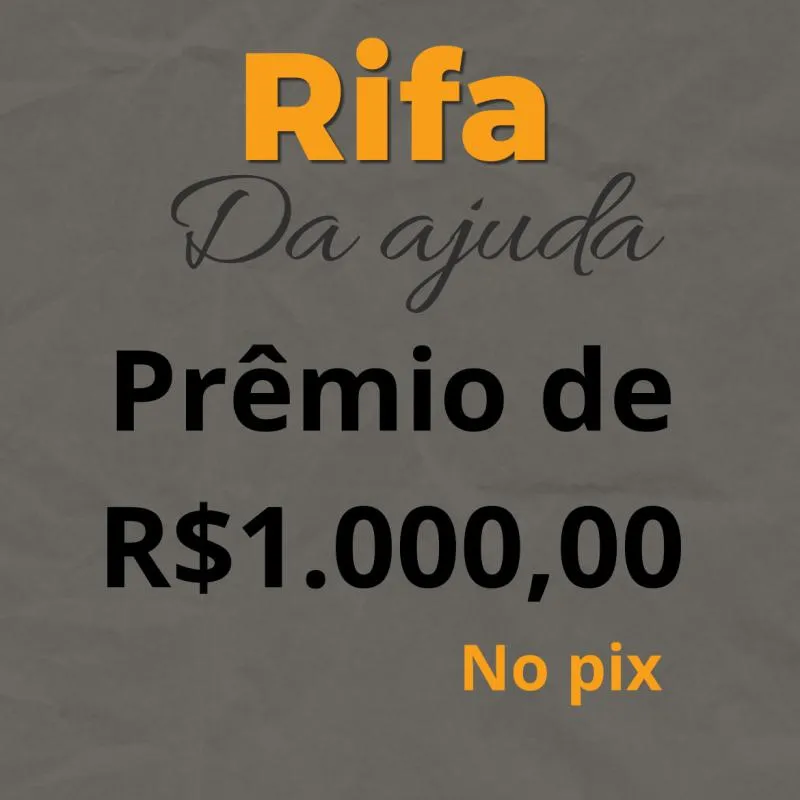 Imagem da campanha Rifa da ajuda