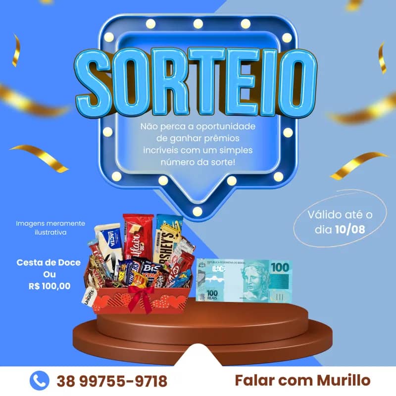 Imagem da campanha Cesta de doce ou 100 Reais