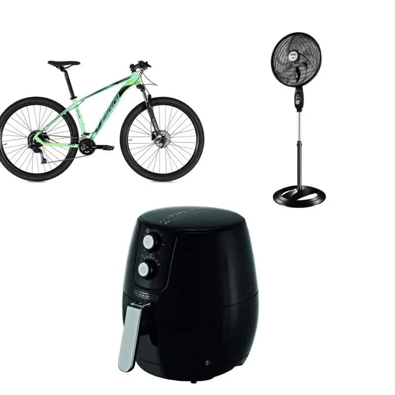 Imagem da campanha Rifa beneficente, um ventilador novinho E uma Bicicleta esportiva nova , e uma Air fryer
