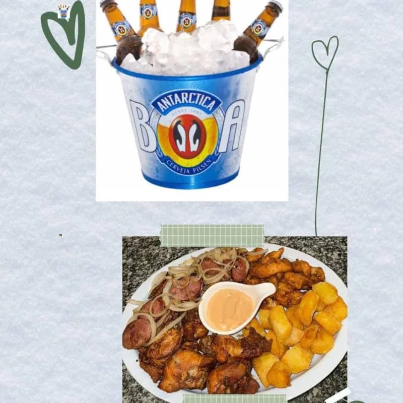 Imagem da campanha Rifa de Combo de 5 cervejas antártica , Amstel ou Brahma (600 ml) e uma porção de aipim com carne seca ou outra a combinar.