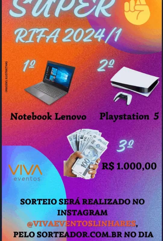 Imagem da campanha 1ª rifa da formatura