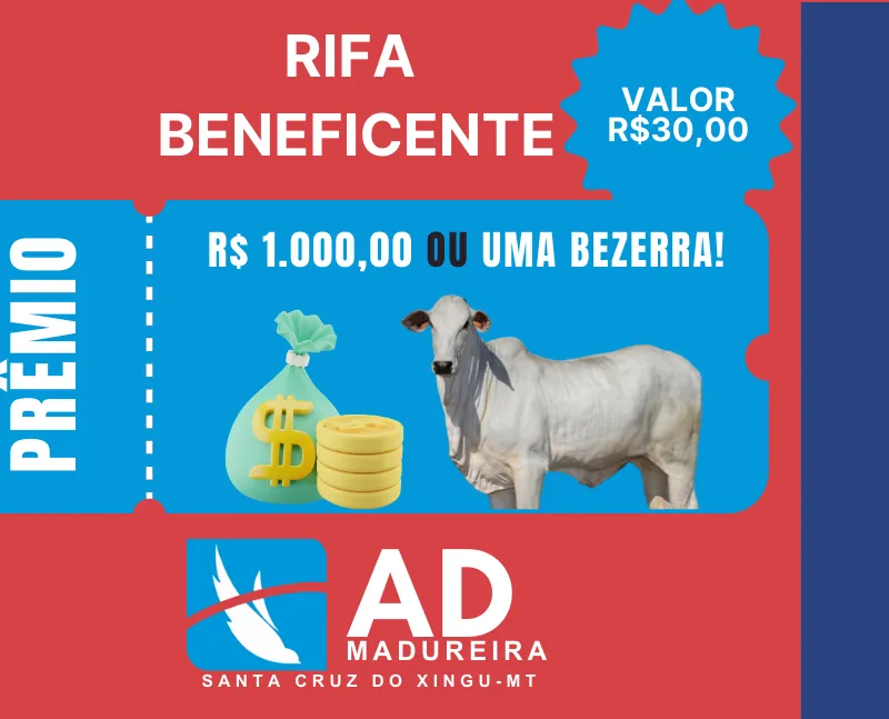 Imagem da campanha Rifa Beneficente AD Madureira SCX/MT