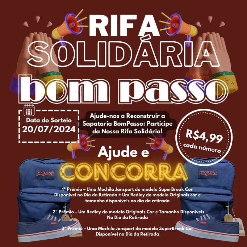 Imagem da campanha Rifa Solidária Bom Passo