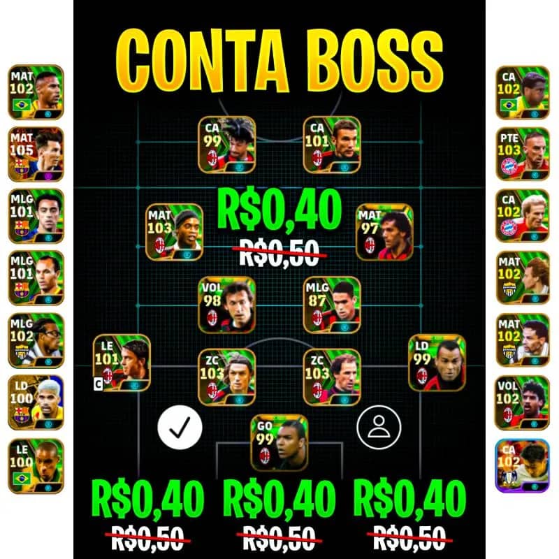 Imagem da campanha CONTA EFOOTBALL MÓBILE