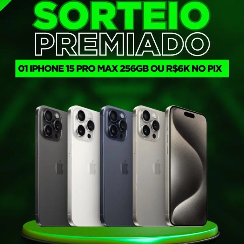 Imagem da campanha IPHONE 15 PRO MAX OU 6.000