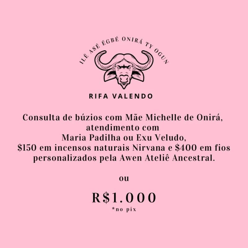 Imagem da campanha RIFA DO ASÉ