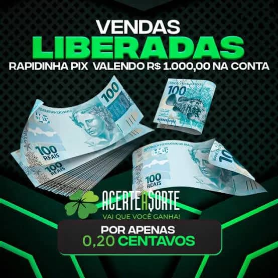 Imagem da campanha Valendo 1000 Reais na conta