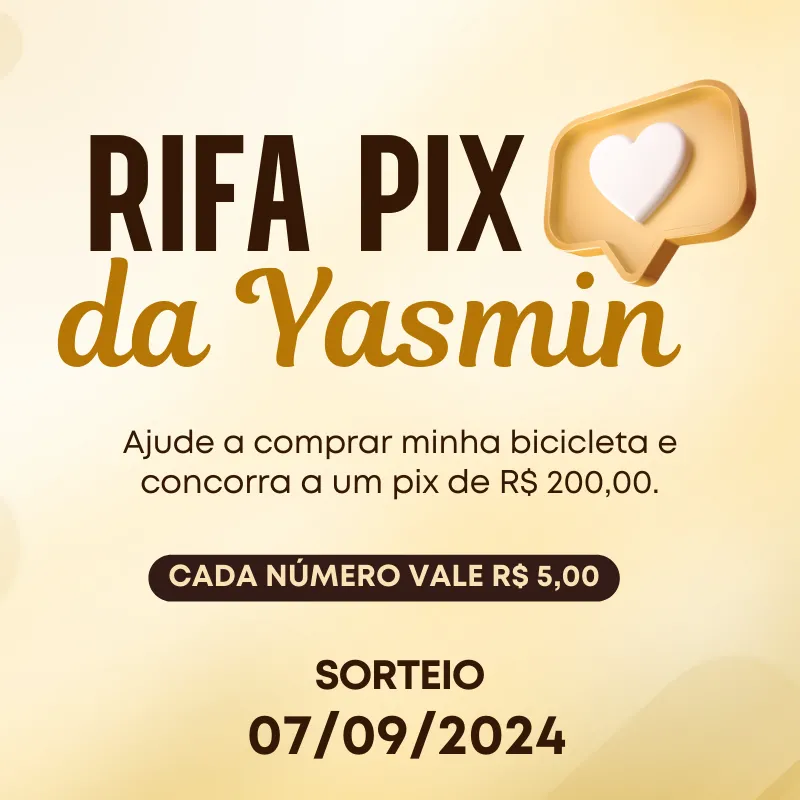Imagem da campanha Rifa da Yasmin