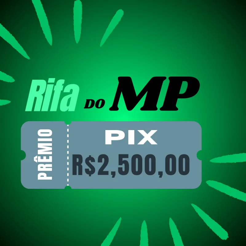 Imagem da campanha Rifa do MP