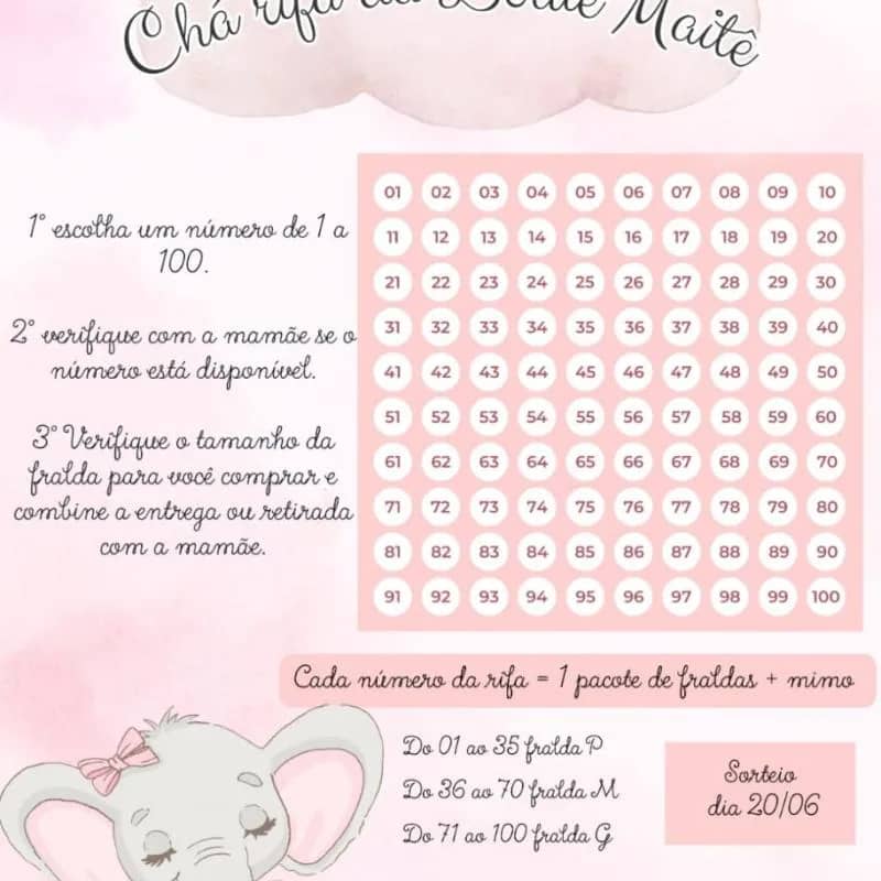 Imagem da campanha Chá rifa