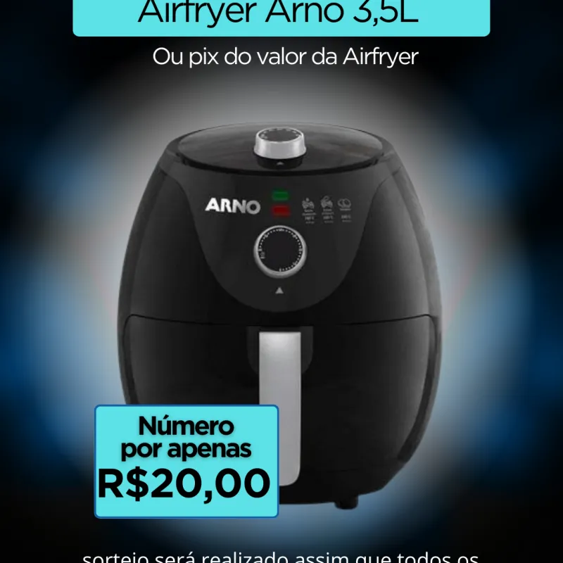 Imagem da campanha Sorteio de um Airfryer ou Pix do valor