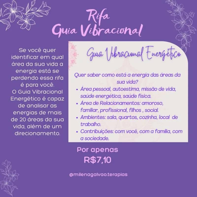 Imagem da campanha Rifa Guia Vibracional Energético
