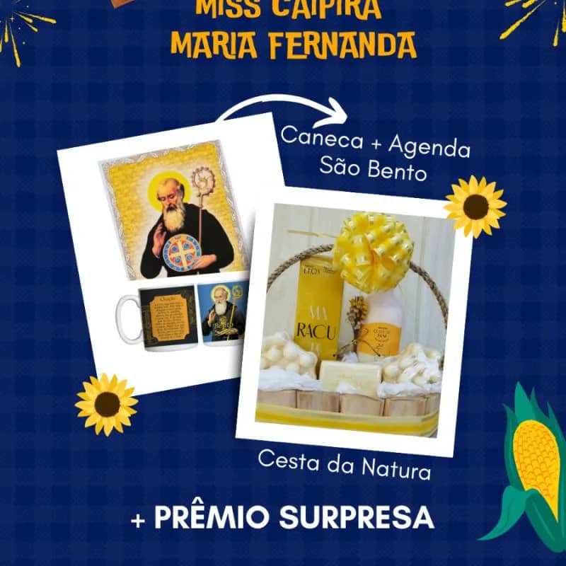 Imagem da campanha MISS CAIPIRA IGREJA SÃO BENTO