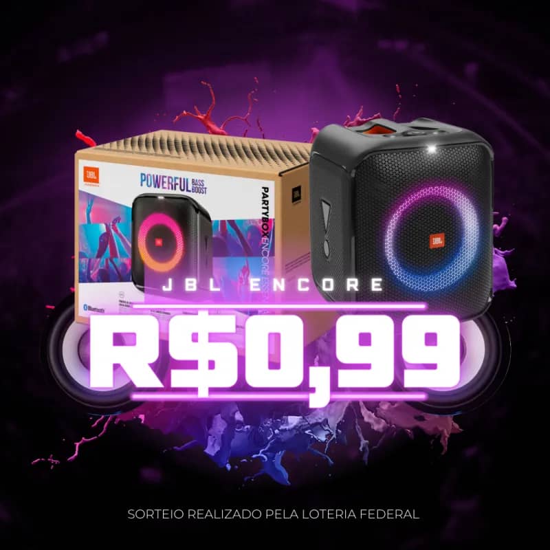 Imagem da campanha Sorteio JBL Encore Essencial