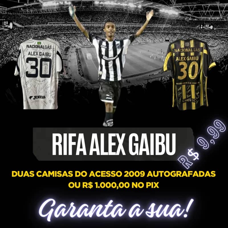 Imagem da campanha RIFA PARA OS AMANTES DO FUTEBOL ALVINEGROS CEARÁ