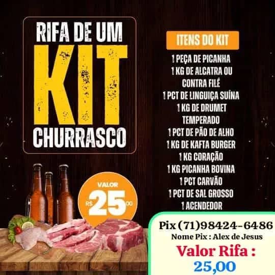 Imagem da campanha Kit churrasco ( Se o ganhador for de longe, o prêmio  será no valor de R$250 reais .)