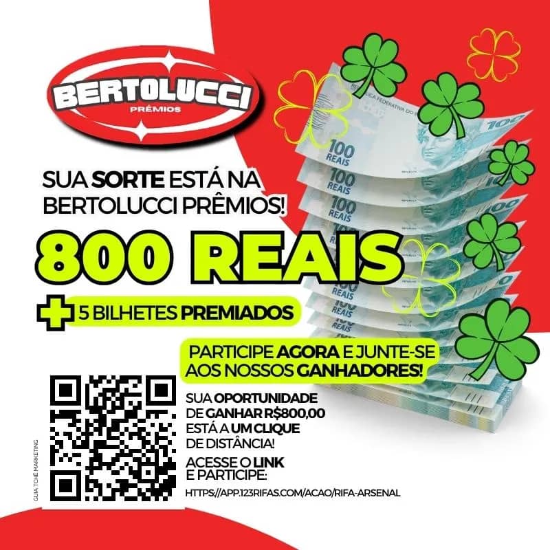 Imagem da campanha 1ª AÇÃO BERTOLUCCI PRÊMIOS R$ 800,00