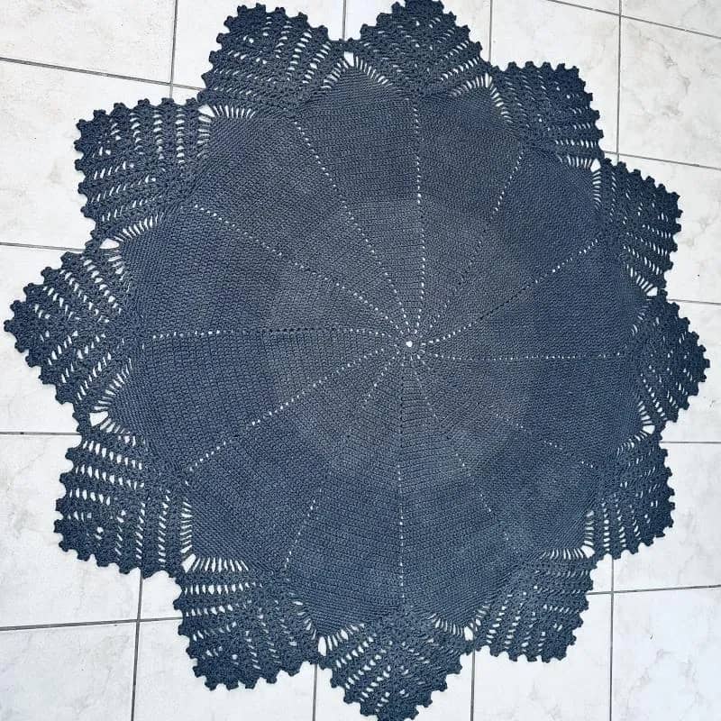 Imagem da campanha Tapete Crochê 145cm cor chumbo