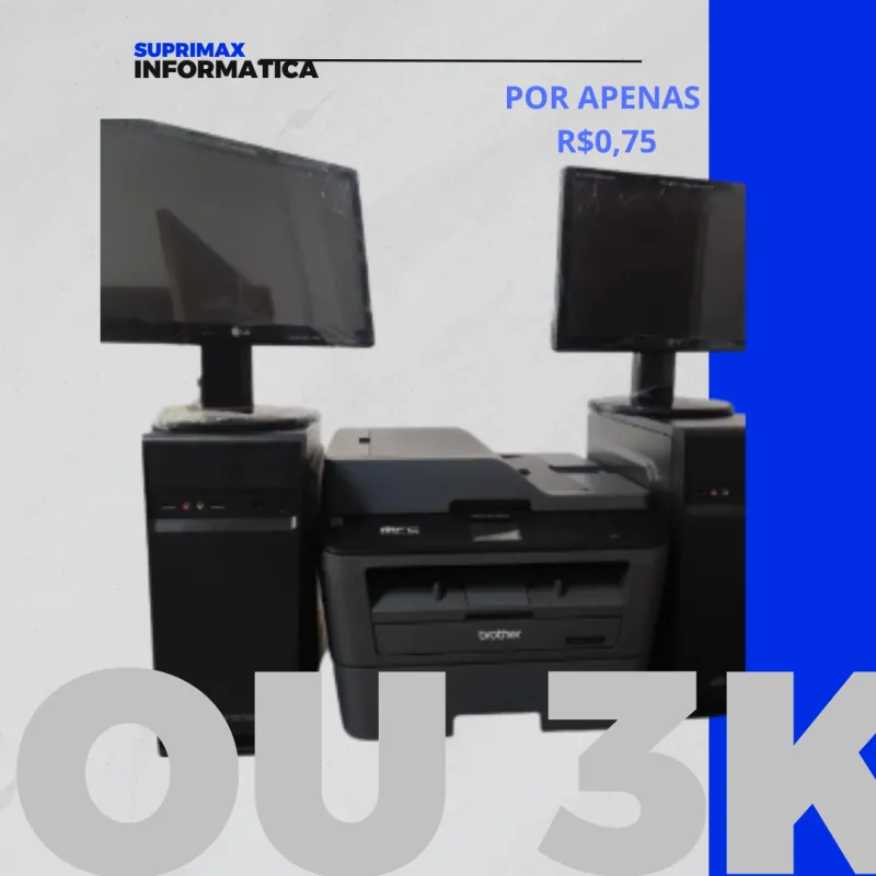 Imagem da campanha KIT EMPRESA 2 COMPUTADORES E 1 IMPRESSORA OU 3K NO PIX