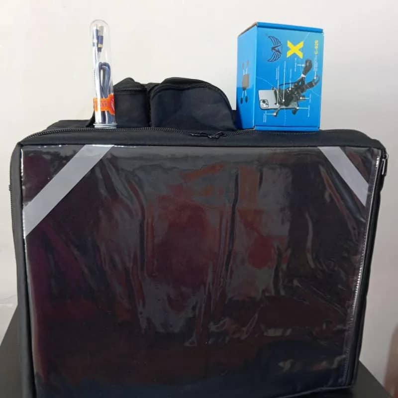 Imagem da campanha Kit motoboy, bag 45l ,suporte de celular com carregador integrado , cabo USB . Ou 300 R$ no pix