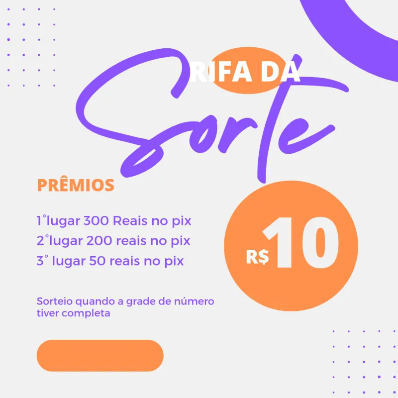 Imagem da campanha Rifa da sorte
