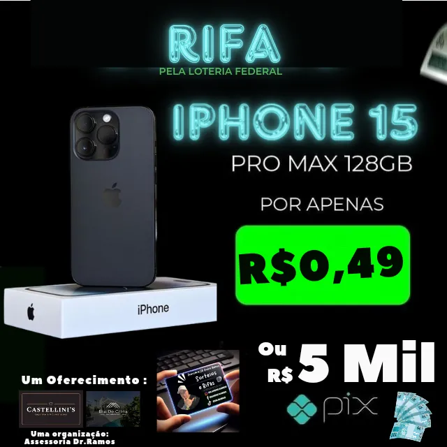 Imagem da campanha Sorteio: iPhone 15 Ou 5 Mil No Pix