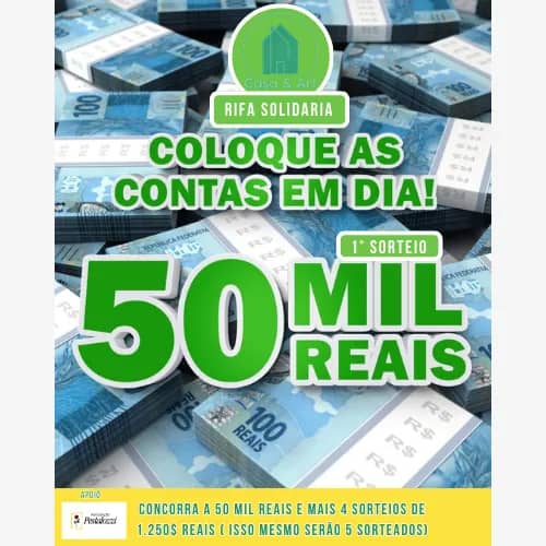 Imagem da campanha 50 mil reais no pix 🍀🤑