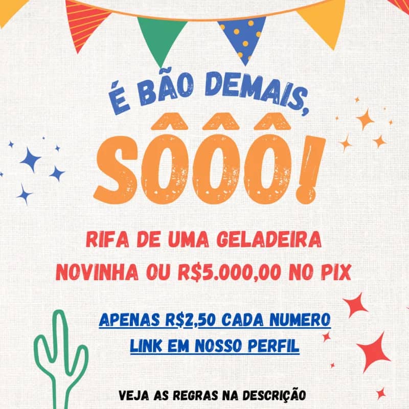 Imagem da campanha Geladeira ou R$5.000,00 no pix