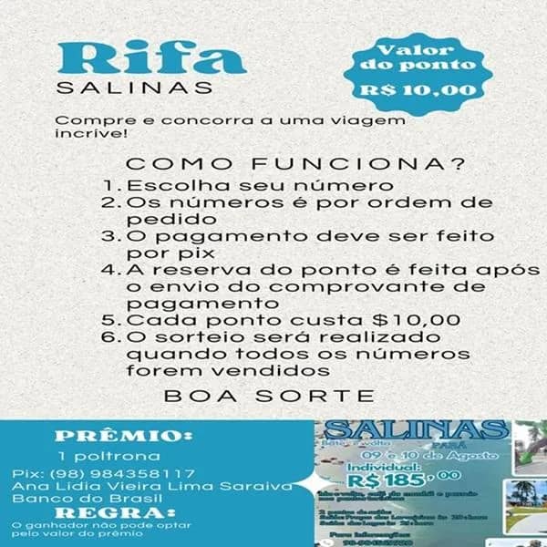 Imagem da campanha Excursão salinas