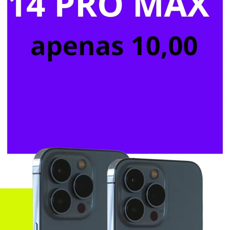 Imagem da campanha IPHONE 14 PRO MAX OU 6 MIL NO PIX sorteio dia 25 pela receita federal
