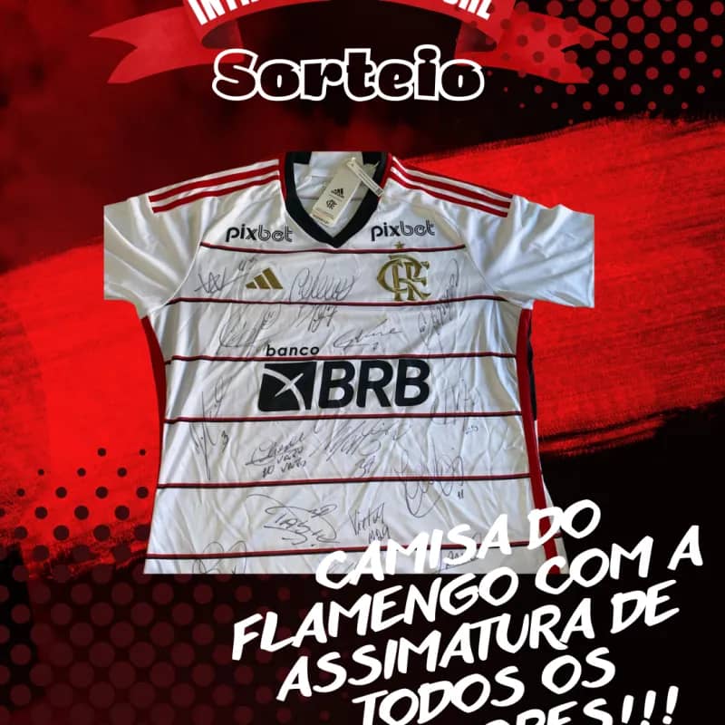 Imagem da campanha Sorteio: Blusa do flamengo com assinatura dos jogadores